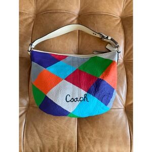 VTG Coach Leather Soho Shoulder Bag Custom Painted Patchwork F10907 Hobo Purse